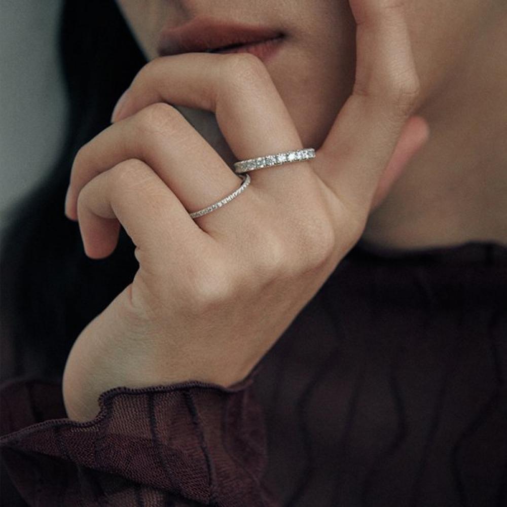 VERTE [925 Silver] Dew Ring   Cinq.silver.219 Epais Anse