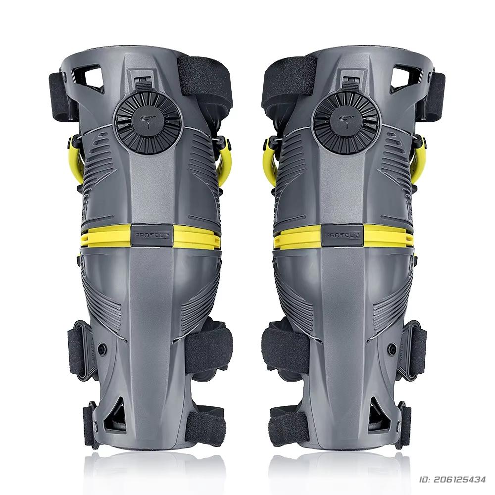 

Motocross Knee Guards For Off-Road Highway Riding Adjustable Anti-Slip Protective Gear With Gel Padding Exoskeleton Armor L