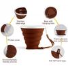 180Ml Folding Cup Food Grade Retractable Silicone Folding Cup Portable Portable Cup Outdoor Leisure Can Carry Coffee Cups