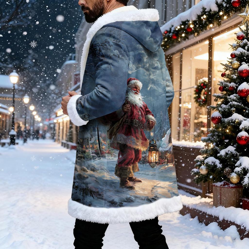 Pánská ležérní bunda s vánočním potiskem