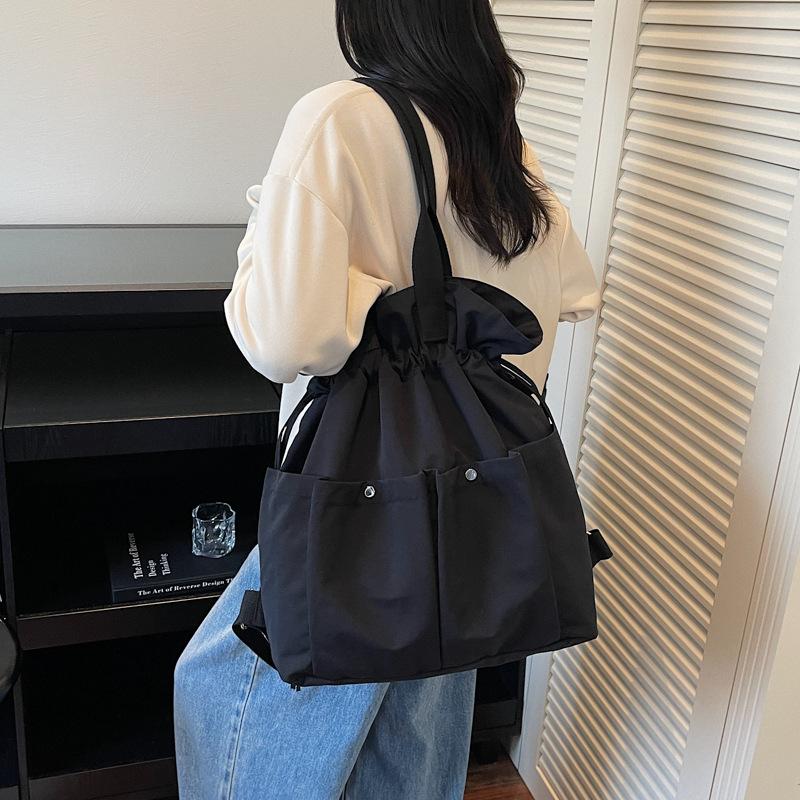 Schoolbag Fashion Lightweight Backpack Women's 1011 New Large Capacity Short-haul Travel Bag College Student Versatile Tote Bag Single