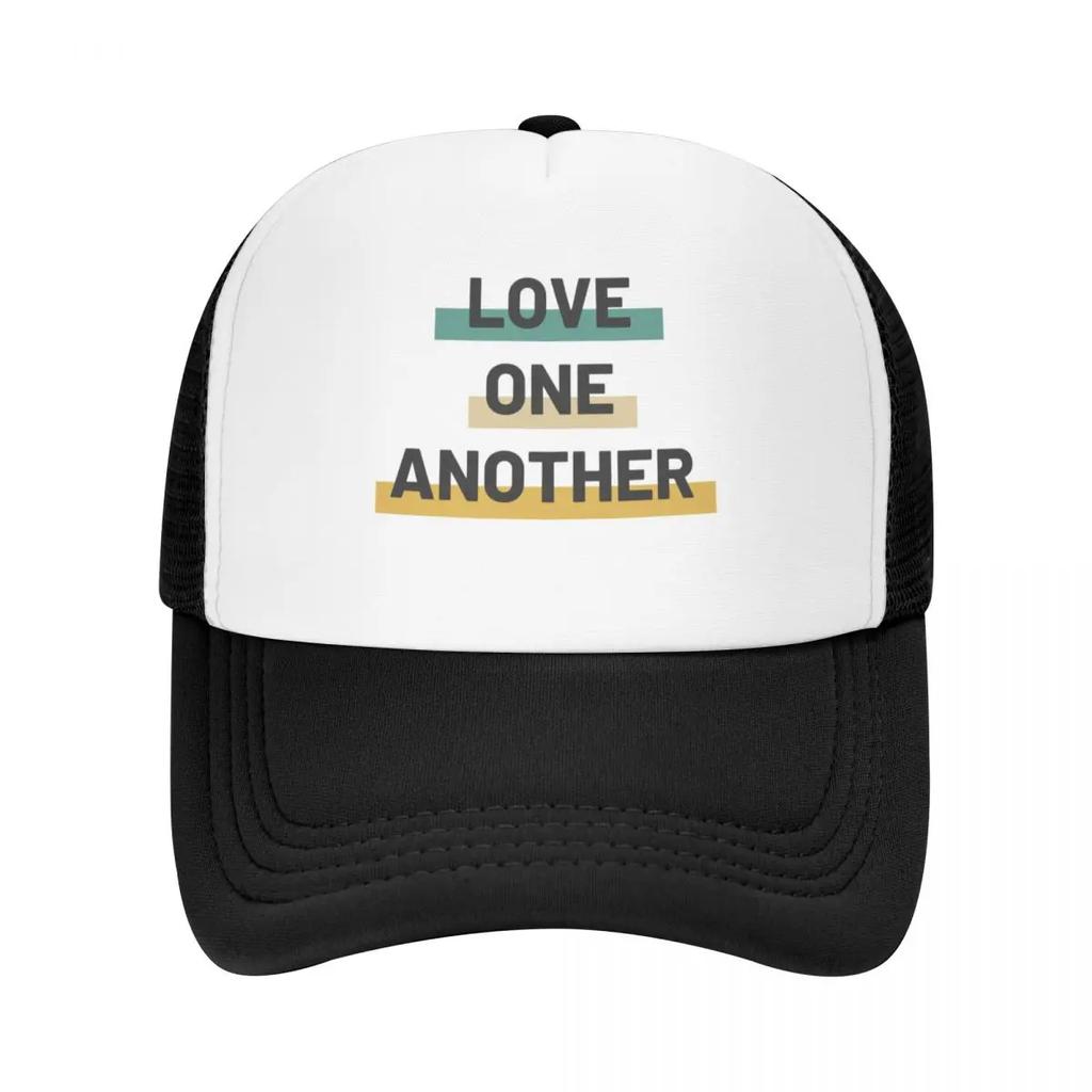 Love One Another II Positive Happy Quote Retro Graphic Inspirational Baseball Cap Male hat Ball Cap hiking hat Men Hats Womens