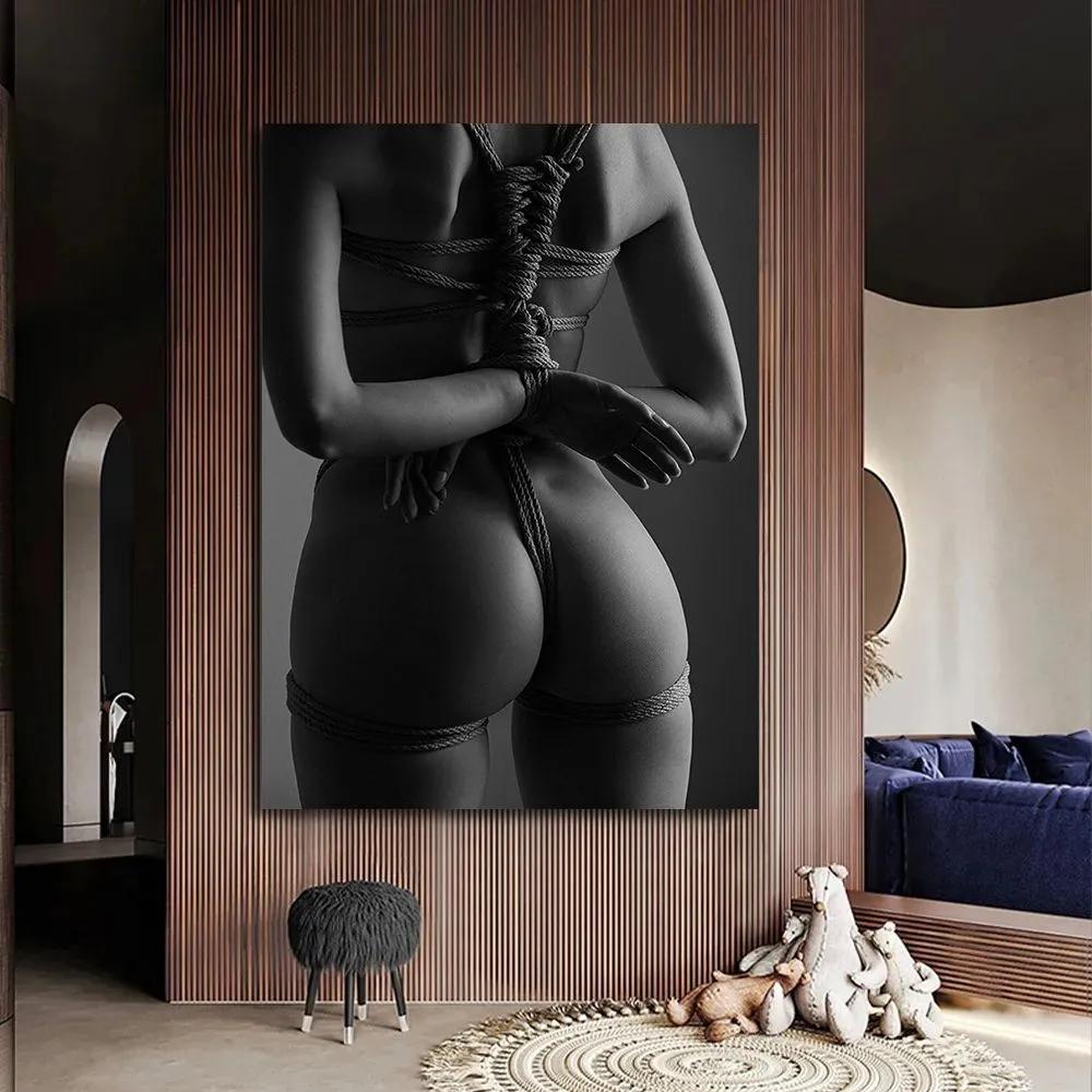 20x30cm Metal Poster Erotica Nude Sex BDSM Shibari Art