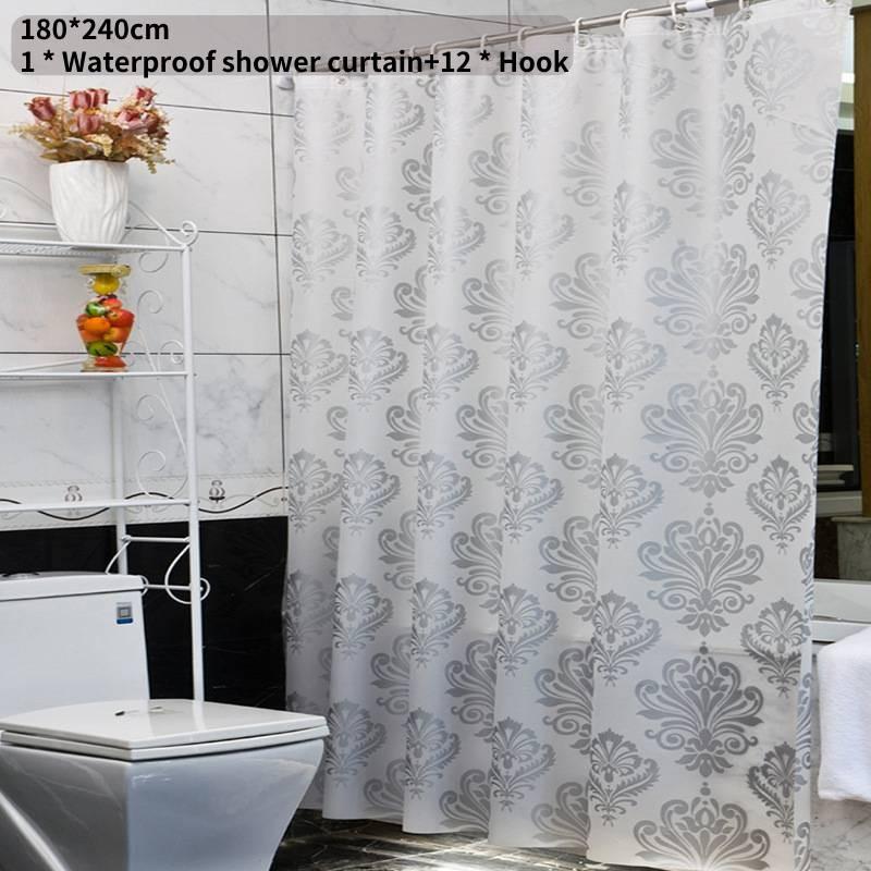 European Waterproof Shower Curtain Mold Resistant Home Use Bathroom Privacy