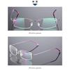 Flexible Ultralight Rimless Reading Glasses Memory Titanium Blue Light Blocking Presbyopic Eyewear Fashion
