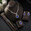 Light Luxury Necklace Earrings Set Water Drop Pendant Women Jewelry Set  Wedding