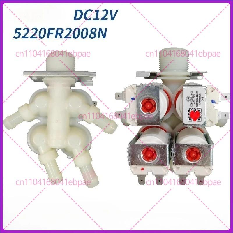 1 pezzo Adatto per lavatrice LG AJU75412402/13 Valvola a solenoide DC a un ingresso e quattro ingressi 5521ER1002M DC12V