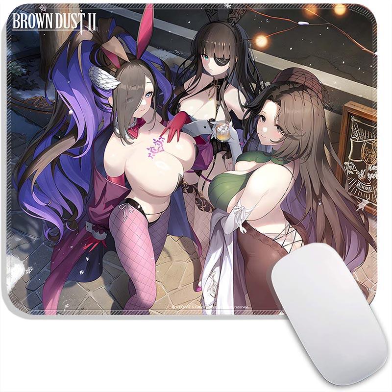 Anime B_Brown Dust II Mouse Pad Small Gaming Mousepad Gamer Non-Slip Edge Standard MousePads PC Compact Stitched Office Mousemat