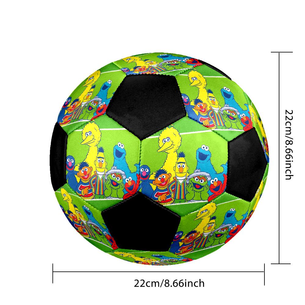 Sesame Street2 Soccer Ball Colorful All Ages Machine Stitched PVC Competition Ready Durable High-Bounce.SIZE5