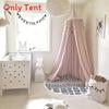 Tenda Tenda a Baldacchino Rotonda per Cameretta Bambini in Morbido Cotone Stile Nordico