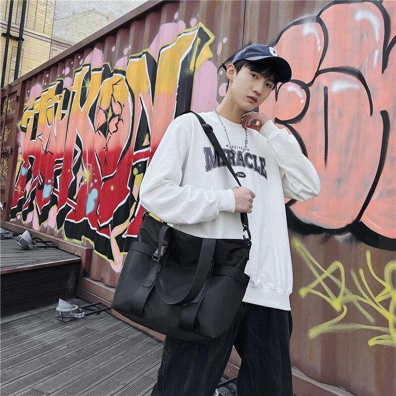 Waterproof Women Travel Handbag Large Capacity Ladies Messenger Bag Solid Color Female Crossbody Nylon Shoulder Bag Women