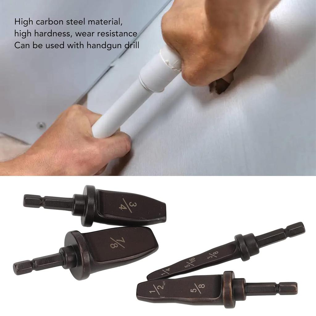 Pipe Tube Expander, High Carbon Steel Electric Swagging Tool Drill Bit, Air Conditioning Copper Pipe Expander 1/4", 5/16", 3/8", 1/2", 5/8", 3/4",