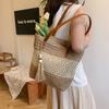 Summer Foreign Style Fashion Hollow Hand Carry Straw Woven Bag 2025 New Versatile Beach Vacation Shoulder Woven Bucket Bag