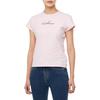 Calvin Klein Letter Round Neck Slim Fit T-Shirt Women Tops Pink 47B828G7UD