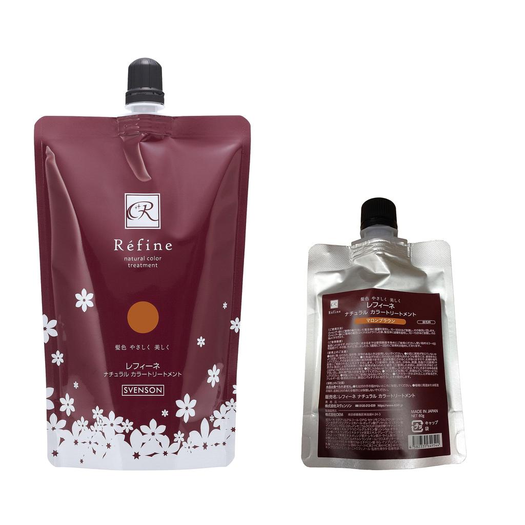 Refine Natural Color Treatment for Men and 300g Maroon Women, (1 bottle, Brown)