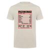 Rowing Nutrition Facts Funny Rower Crew Team Tshirt Sports Athlete Unisex T Shirts Da582
