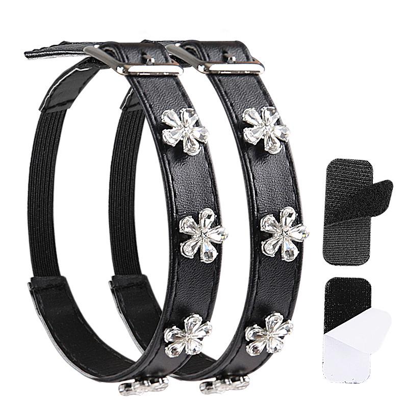 Cherry Blossom Glass High Heels Sandals with Anti-Slip Strap Size: 31.5cm
