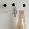 3 Hooks Rotatable Hook Metal Hanging Rack Portable Wall Hanger  Wall Storage