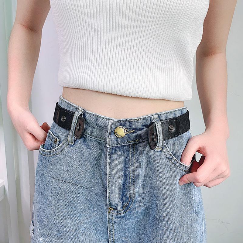 

1x Buckle Free Belt for Pants Dresses No Buckle Stretch Elastic Waist Belt