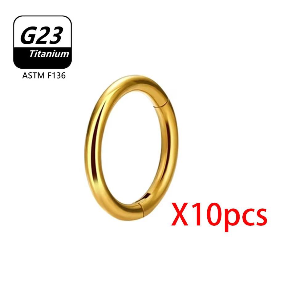 1/10 /50Pcs G23 Titanium Nose Ring Hoop Earring For Women Piercing Jewelry Lip Ear Ring Hoop Mixed Color Body Clips Hing