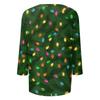 Women's T Shirt CHristmas Print 3/4 Sleeve Daily Weekend Fashion Basic V- Neck Regular Top