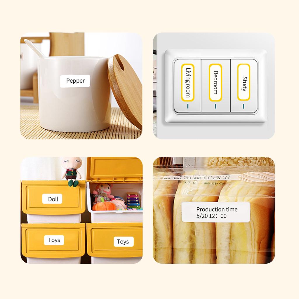 10 Rolls Waterproof Thermal Labels 0.6x1.1in 15x30mm Self adhesive Label Stickers Support Thermal Print for 15P1 Label
