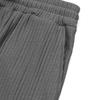 Spring and autumn wide-leg men's pants, casual loose jacquard striped pit strips, drawstring straight trousers, men