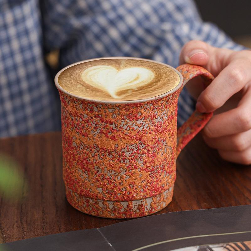 Nordic Style High-Value Ceramic Coffee Cup American Latte Afternoon Tea Latte Cup Coarse Pottery Mug