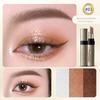 Bean Bag Three-Color Gradient Eye Shadow Stick Pen One Touch Molding Waterproof Not Smudge Matte Shimmer Earth Color Light Makeup New Arrival