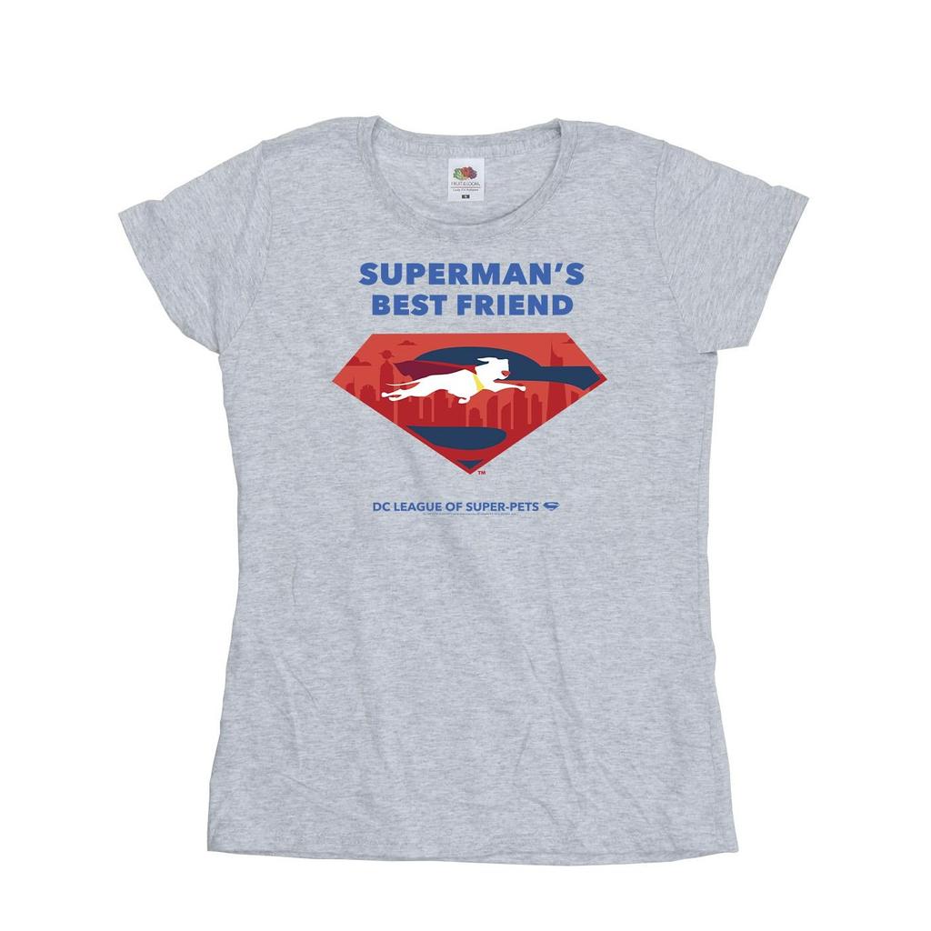 DC Comics Womens/Ladies DC Comics DC League Of Super-Pets Superman´s Best Friend Cotton T-Shirt