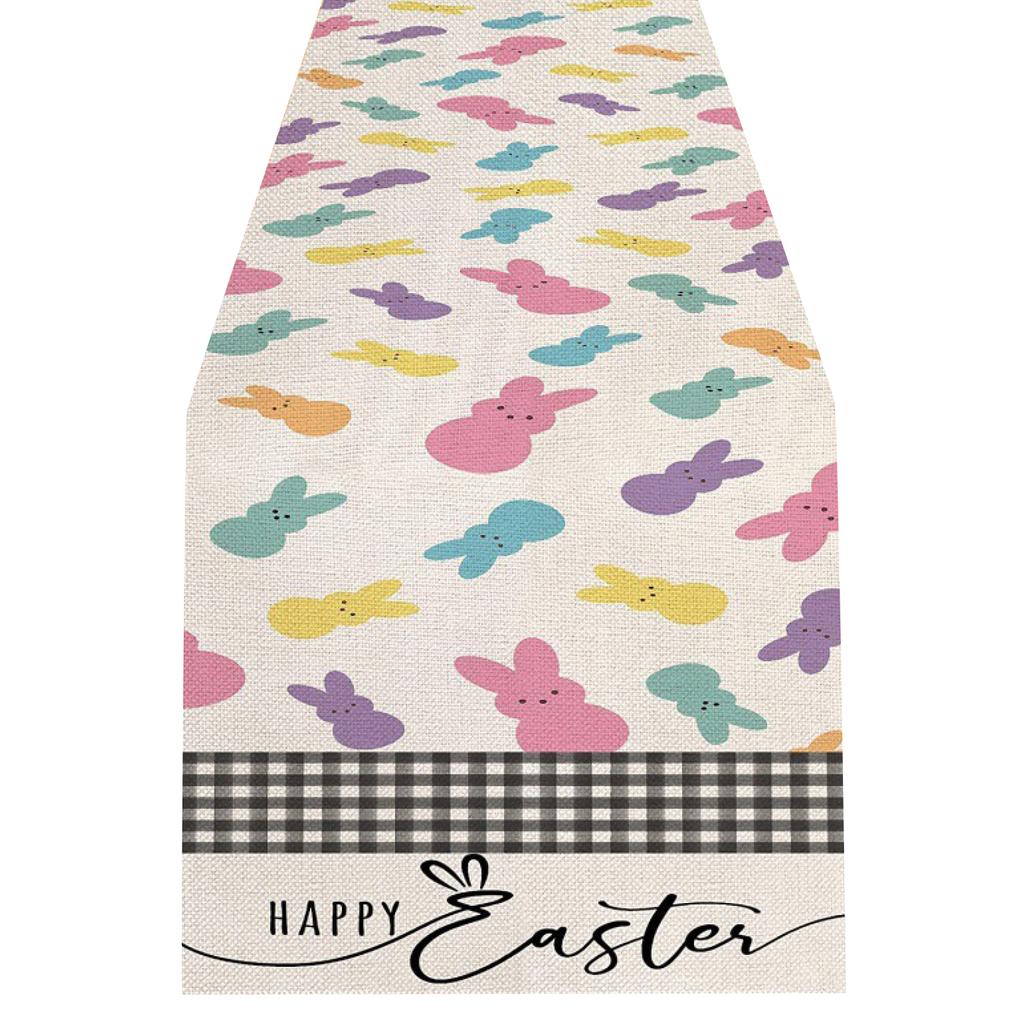 Easter’s Day Table Runner Merry Tablecloth  Holiday Table Decorations