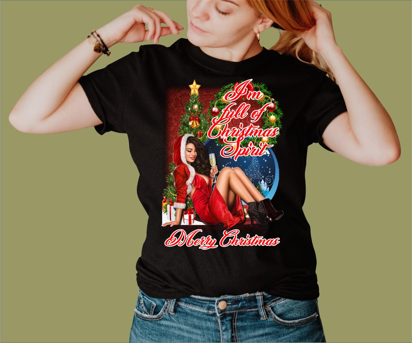 CHRISTMAS FULL OF XMAS SPIRIT T-SHIRT M