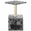 VidaXL Arbre à chat avec griffoirs en sisal 55 cm Gris Motif de pattes