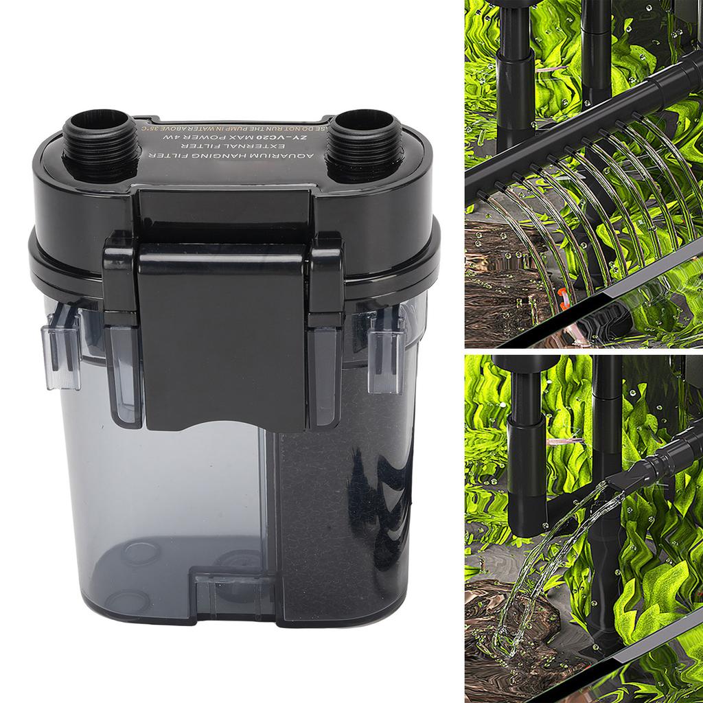 Wall Mounted Fish Filter 300LCelsiusH 4W Plastic External Aquarium Filter for Water Pressure Pump Outdoor