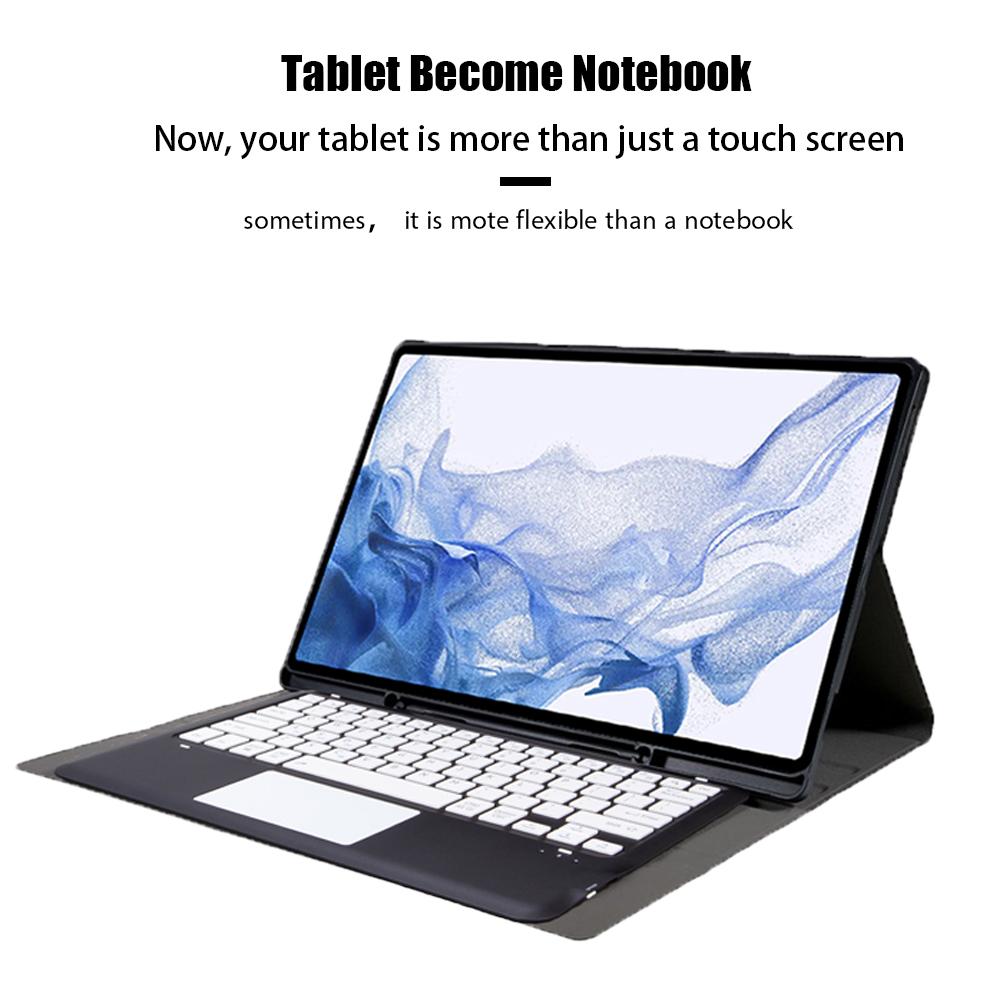 Portable Tablet Sleeve for Samsung Galaxy Tab S8 Ultra 14.6" Detachable Bluetooth Touch Magnetic Keyboard Cover With Pen Stand