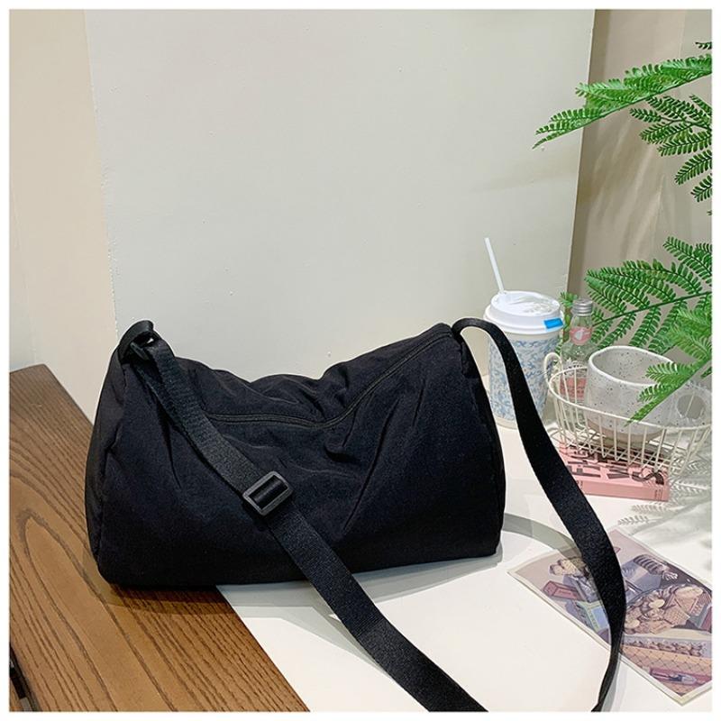 Nylonowa torba damska sportowa torba messenger niszowa casualowa jednolity kolor torba na ramię studencka duża pojemność torba tote