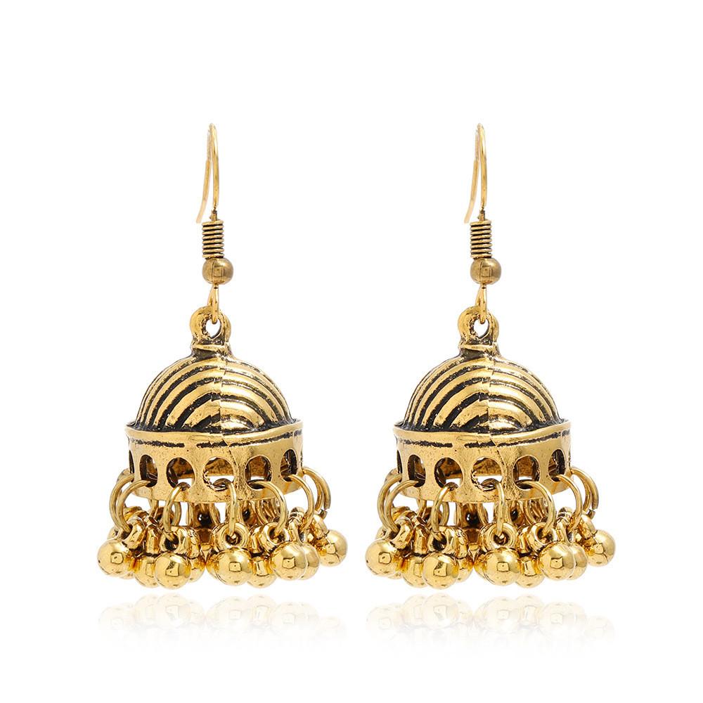 And Gold Silver Tone Alloy Jhumka Earrings With Vintage Style For Women