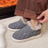 2025 winter warm cotton shoes fleece non-slip outer wear medium bag heel plush waterproof cotton slippers short-sleeved snow boots women