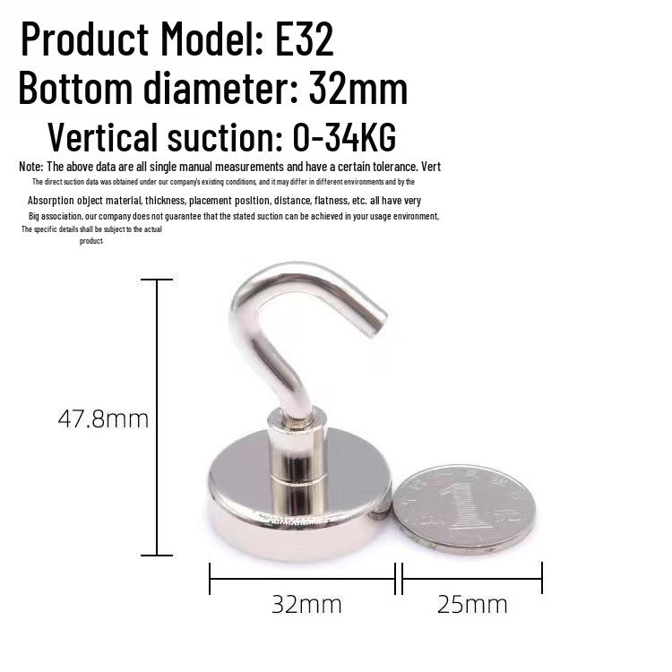 Ganci Magnetici in Neodimio Ferro Boro da 50 Pezzi - Forti, Senza Tracce, Acciaio Inossidabile per Cucina e Frigorifero