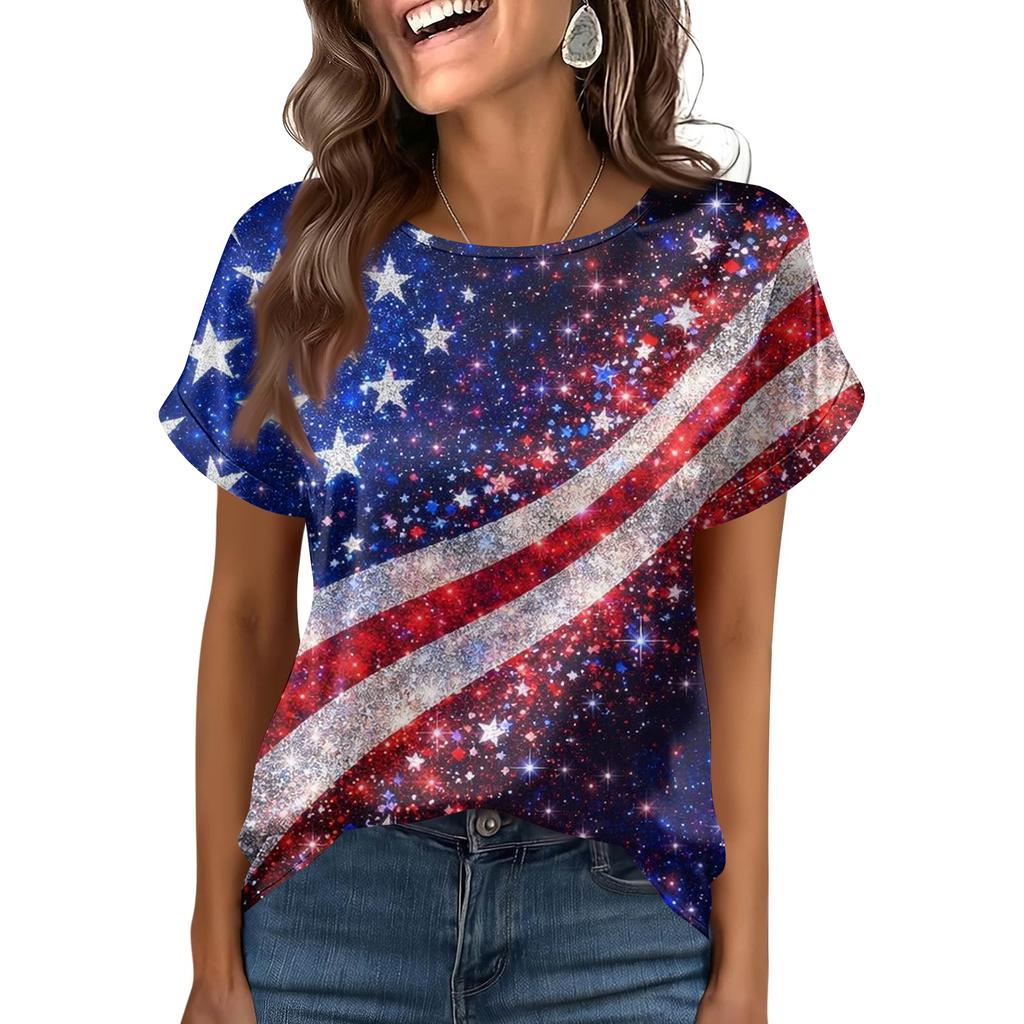 Damska Modna Casualowa Vintage Bluzka z Nadrukiem