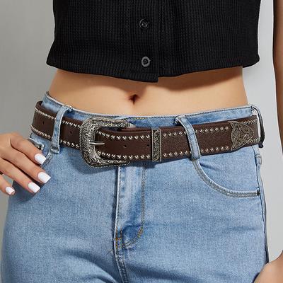 Nieten Punk Stil Hüftgürtel Persönlichkeit Herren und Damen Jeans Trendige Mode Universalgürtel