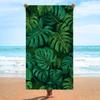 Tropisch Monstera Blad Realistisch Gespleten Bladeren Strandlaken, Zacht Sneldrogend voor Zwembad Spa Reizen Huis