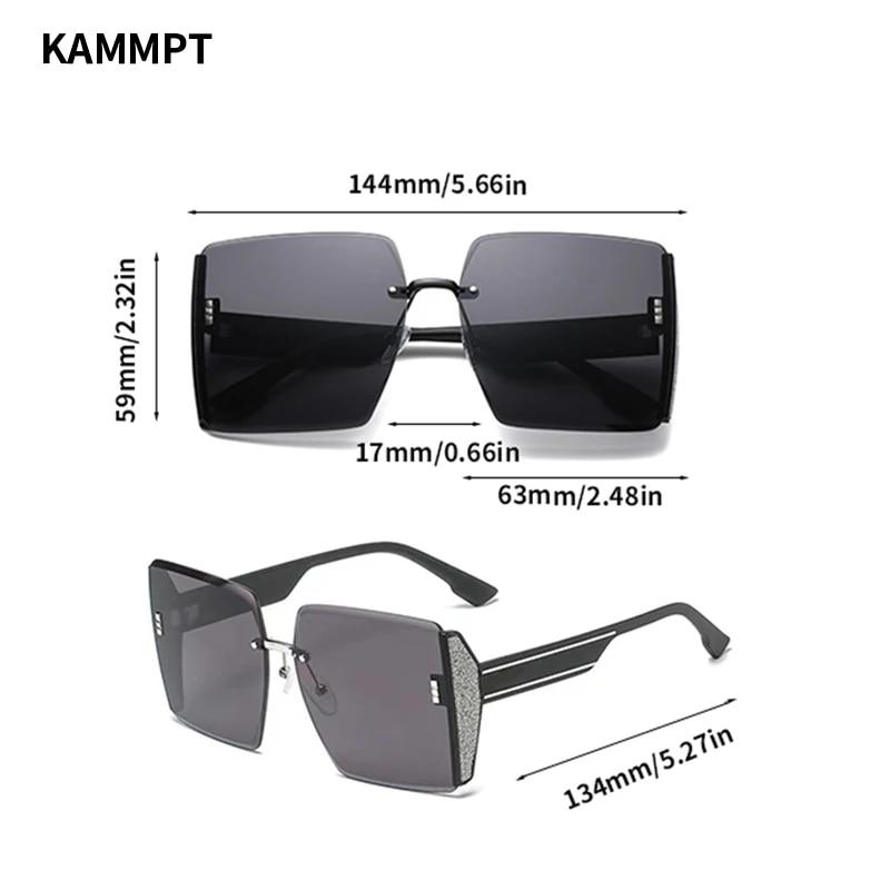 New Square Frameless Retro Sunglasses for Women Fashion Vintage Glasses Men Luxury Trend Brand Designer Shades Eyewear