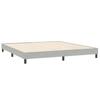 Box Spring Bed Without Mattress Light Gray 200 x 210 cm Velvet