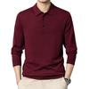 Men's Merino Wool Turn-Down Collar Sweater, Solid Color, Long-Sleeve, 2024 Autumn Collection
