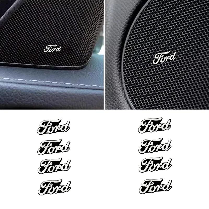 For Ford F MK4Car Audio Decorate 3D Aluminum Badge Emblem Stickers For Ford Focus Mk3 Fiesta Ranger Fusion Mondeo Mustang Fusion Kuga Ecosport