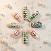 1 Set Cartoon Fruit Dog Press on Nails Women Long French Tip Stick-on Fake Nails Full Cover Glue on False Nails DIY Manicure Supplies