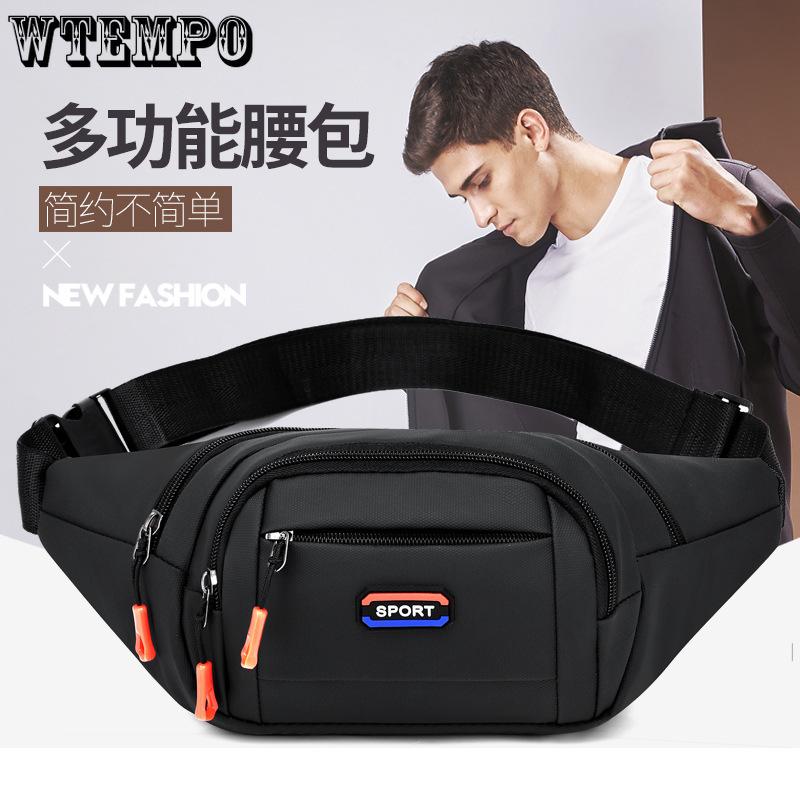 

Men s Waist Bag Outdoor Sports Running Chest Bag Waterproof Multifunctional Crossbody Bag зелений