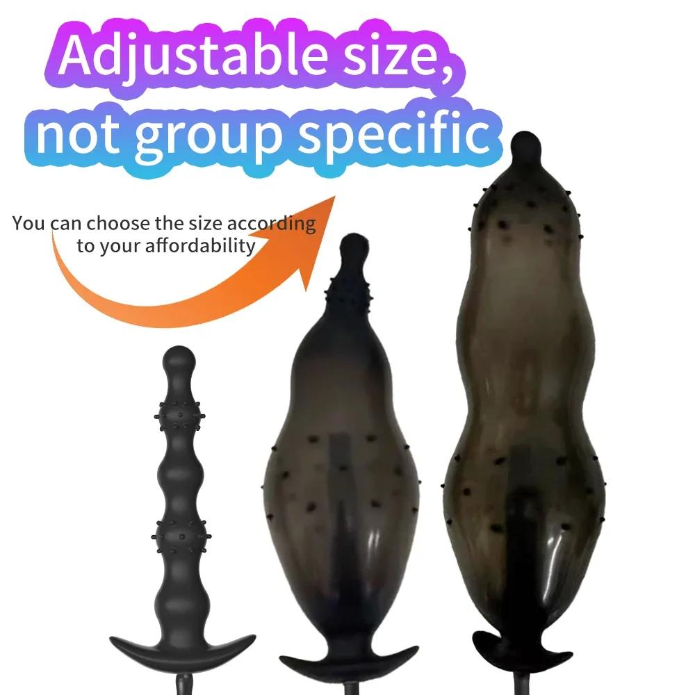 Inflatable Anal Plug Dilator Prostate Massager Buttplug Extra Large Inflat Dildo Anal Pump Adult Supplies Sex Toys For Women Men
