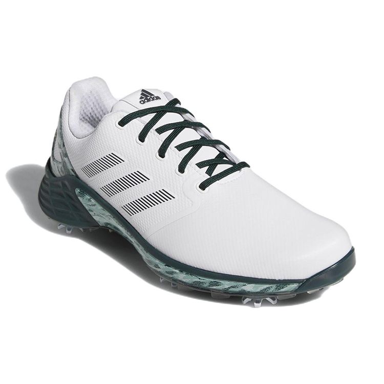 Collin Morikawa x adidas ZG21 Białe Lniane Zielone Męskie Sneakersy Chmurnobiałe Cieniowozielone HP9344